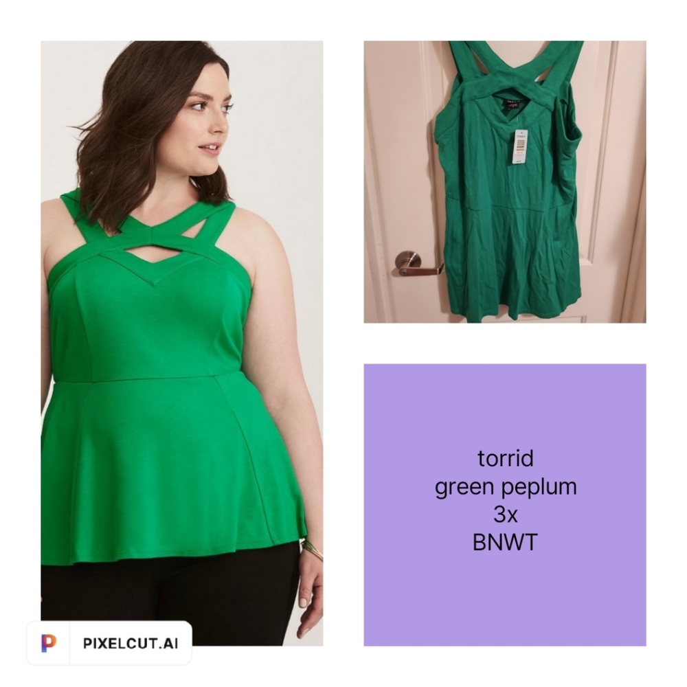 Green peplum